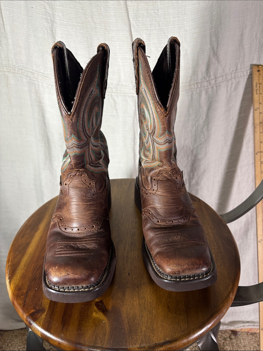 Justin Gypsy Inji Brown Leather Western Cowgirl Boots 6.5B GY9984 - Picture 3 of 11